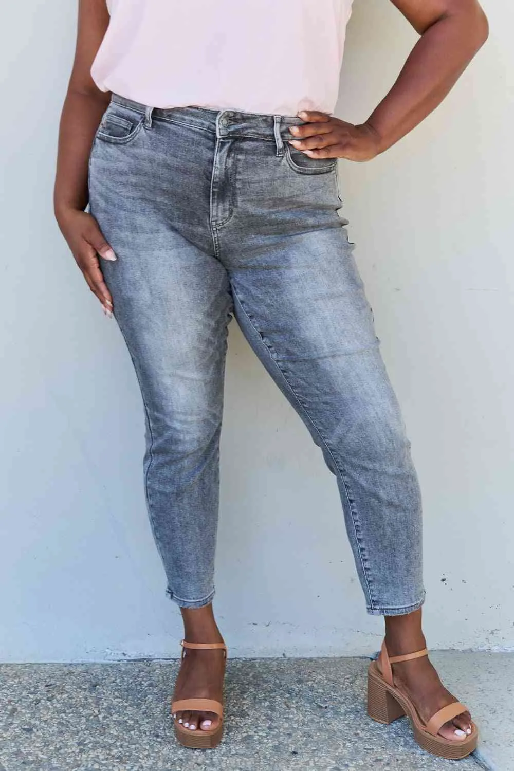 Judy Blue High Waisted Stone Wash Slim Fit Jeans