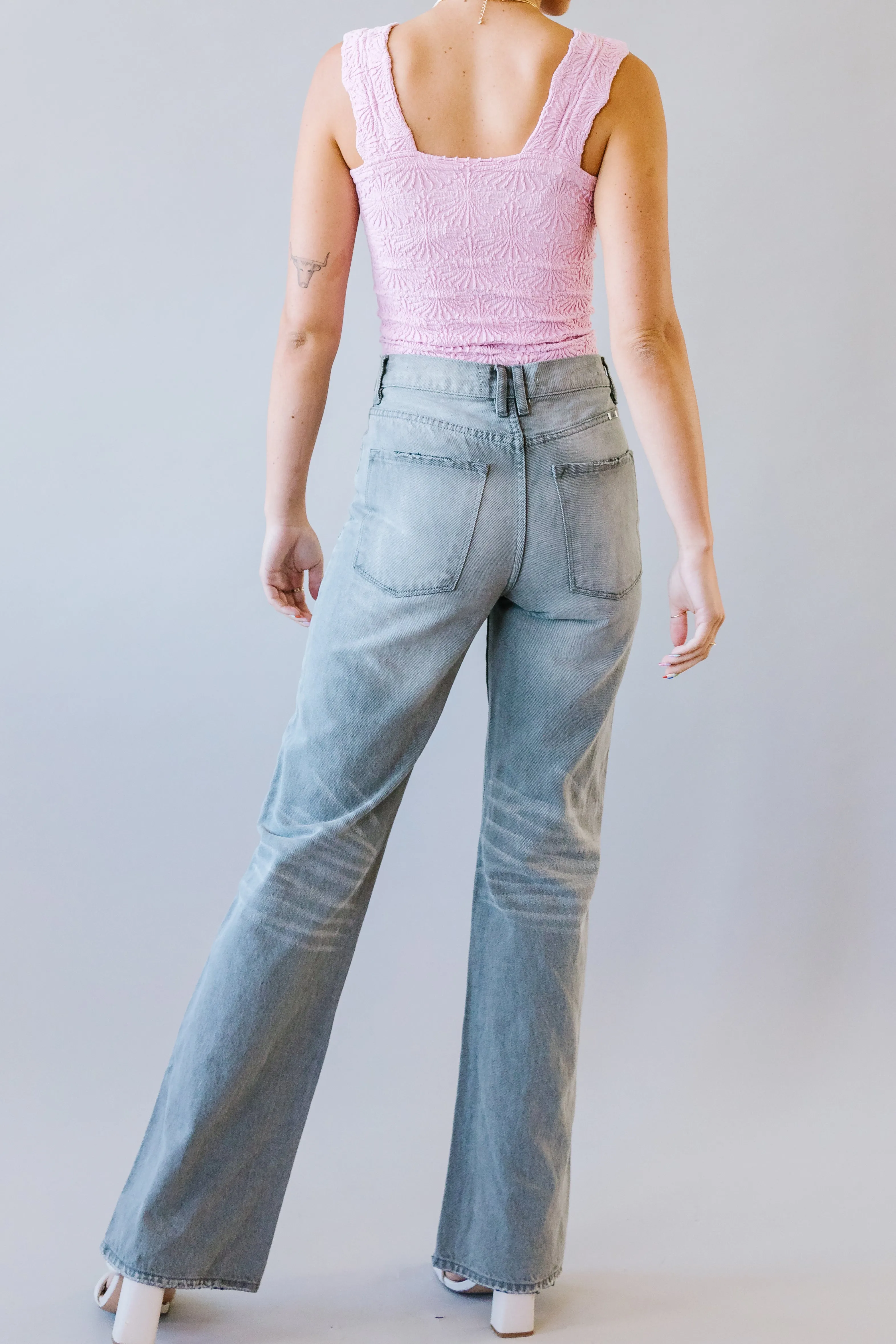 Just Friends Denim Flares by KanCan // Light Grey Wash