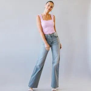 Just Friends Denim Flares by KanCan // Light Grey Wash