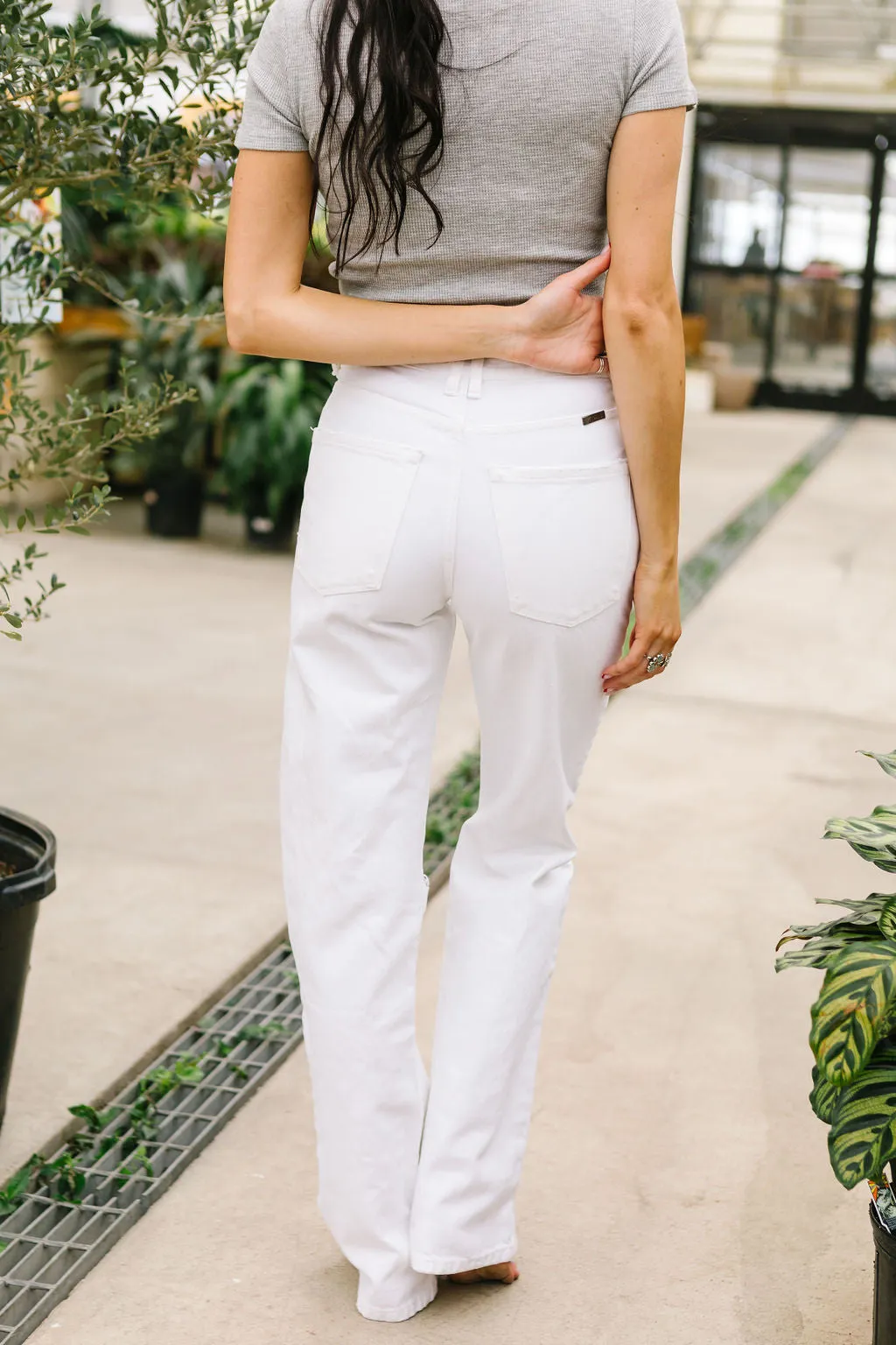 Just Friends Denim Flares by KanCan // White