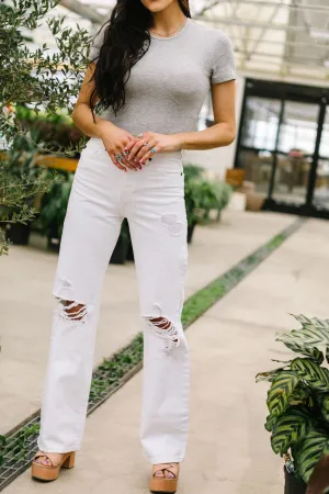 Just Friends Denim Flares by KanCan // White
