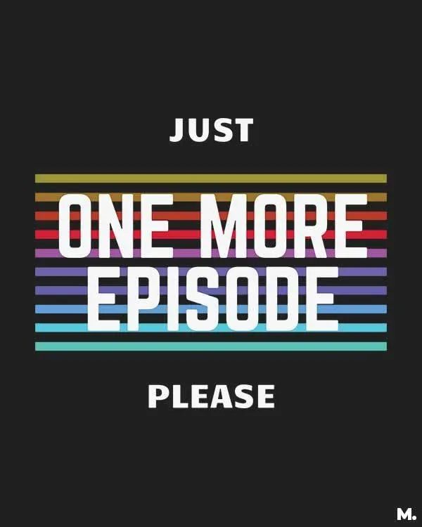 Just one more episode printed crop hoodies