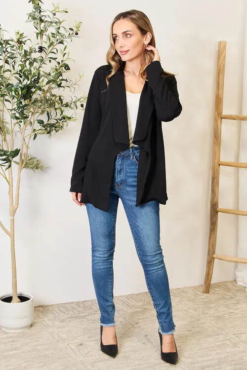 Kalen Full Size Open Front Long Sleeve Blazer
