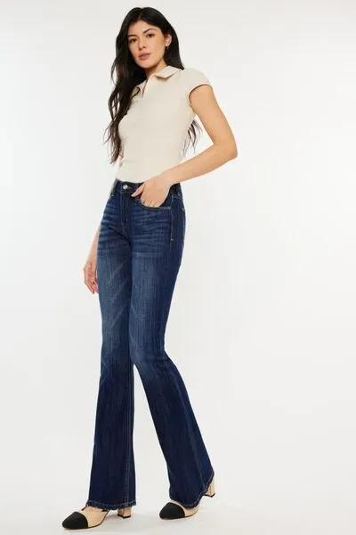 Kancan Full Size Mid Rise Slim Flare Jeans ONLINE EXCLUSIVE