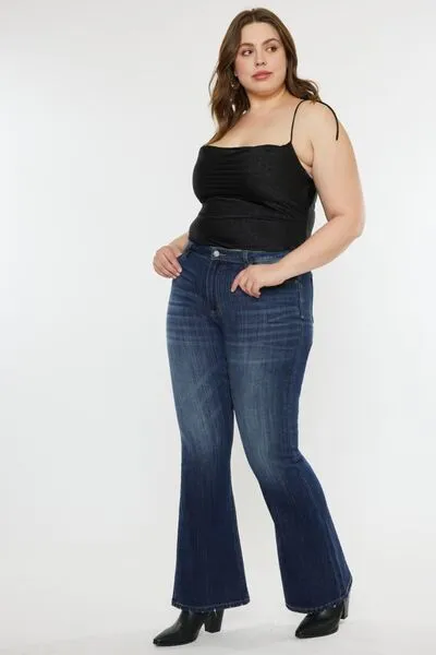 Kancan Full Size Mid Rise Slim Flare Jeans ONLINE EXCLUSIVE