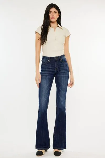 Kancan Full Size Mid Rise Slim Flare Jeans ONLINE EXCLUSIVE