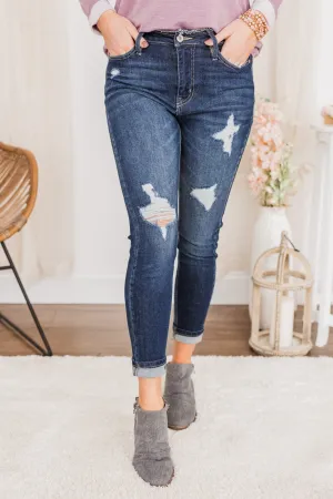 KanCan High-Rise Skinny Jeans- Dark Harriette Wash