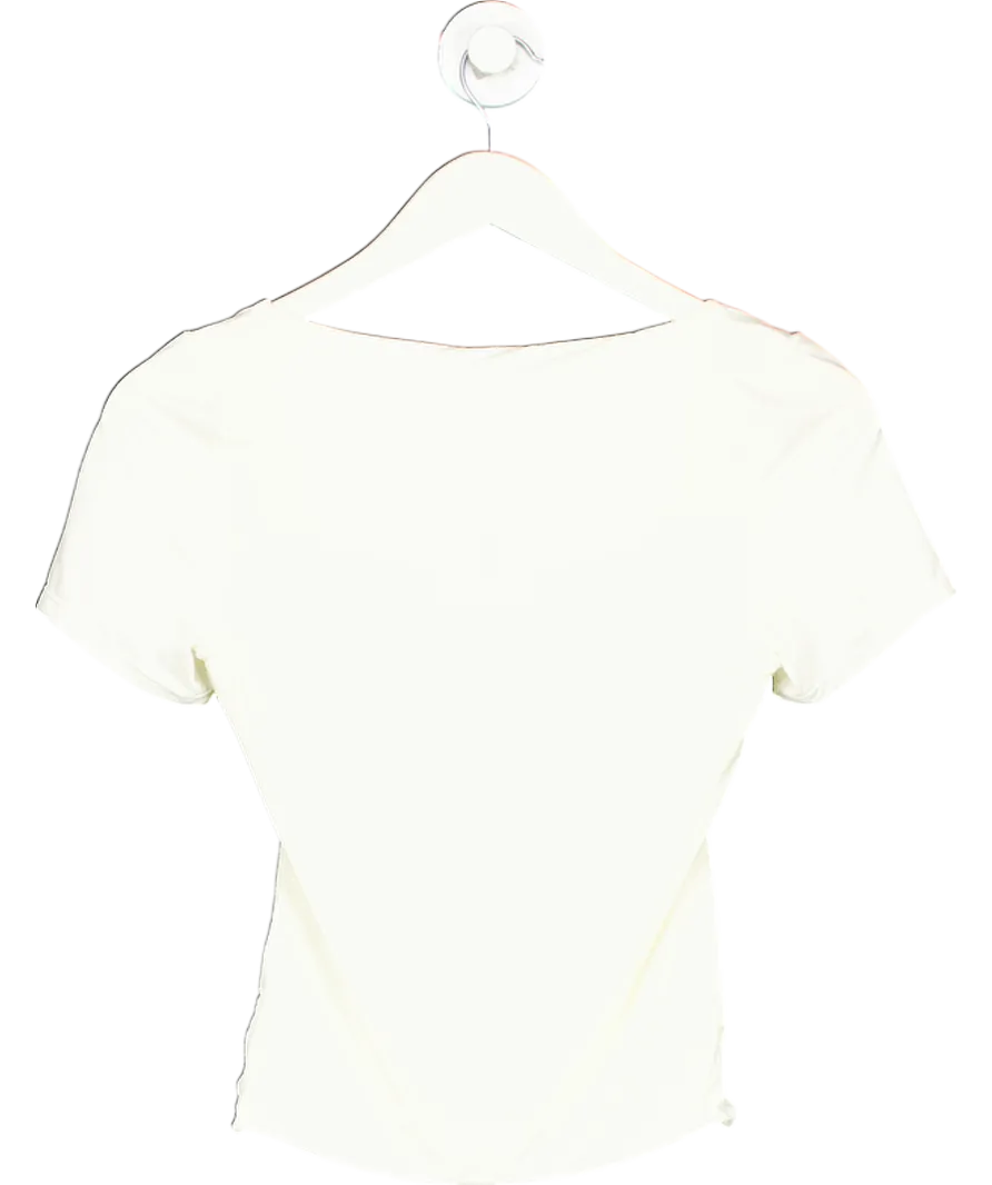 Karen Millen Cream Contour Jersey Shirt UK S