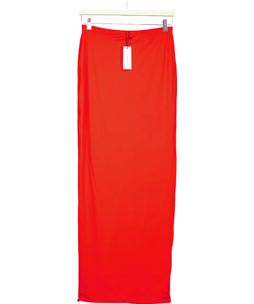 Karen Millen Orange Contour Jersey Maxi Skirt UK S