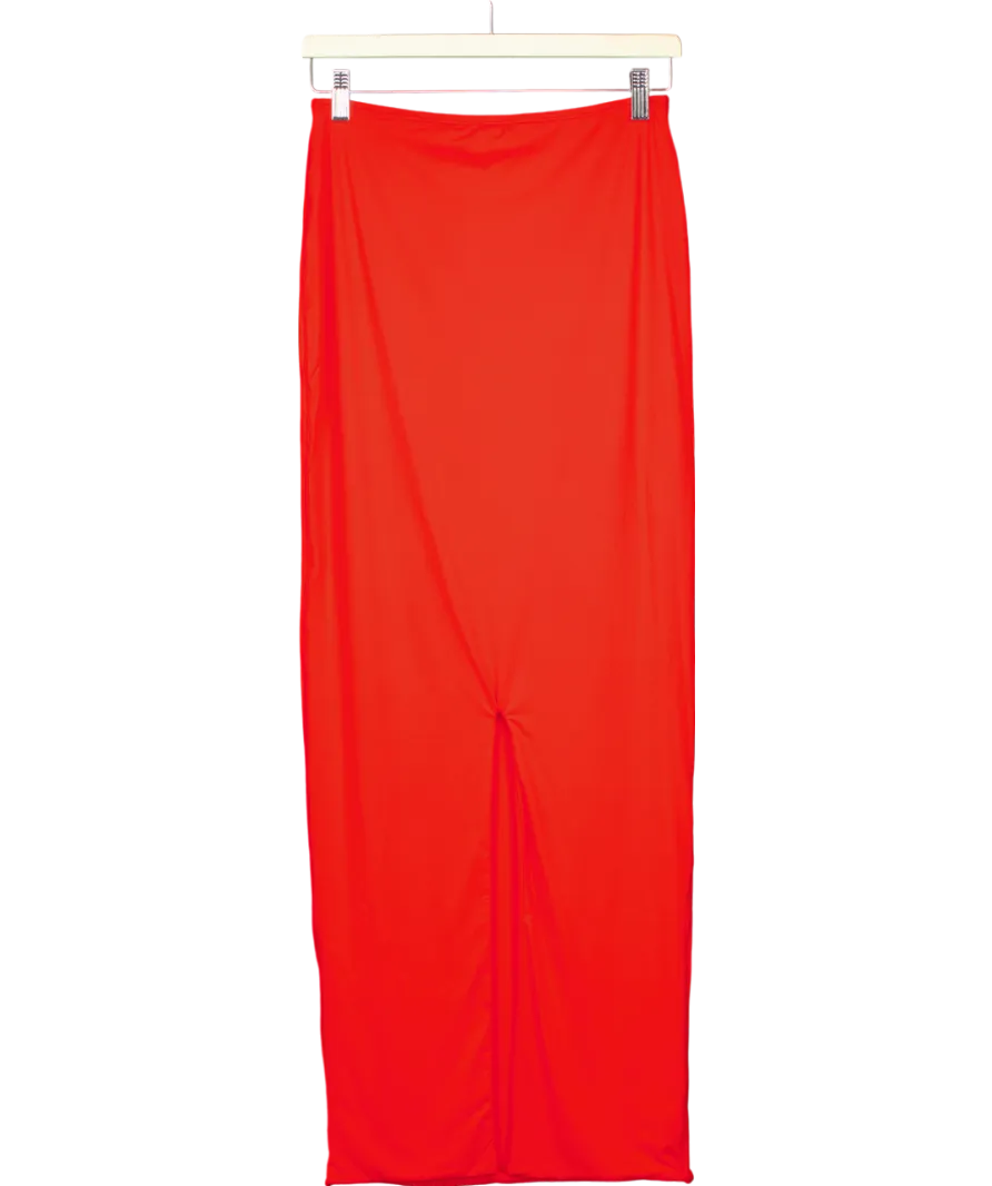 Karen Millen Orange Contour Jersey Maxi Skirt UK S