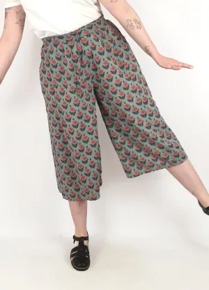 Karma East blue print cotton pants size ML