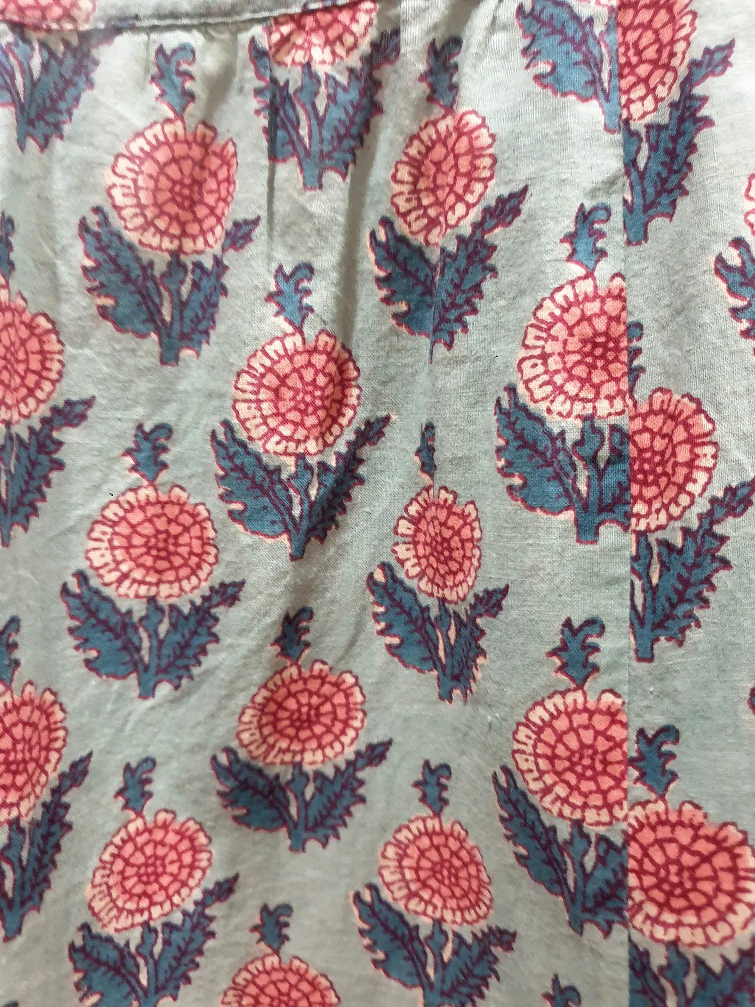 Karma East blue print cotton pants size ML