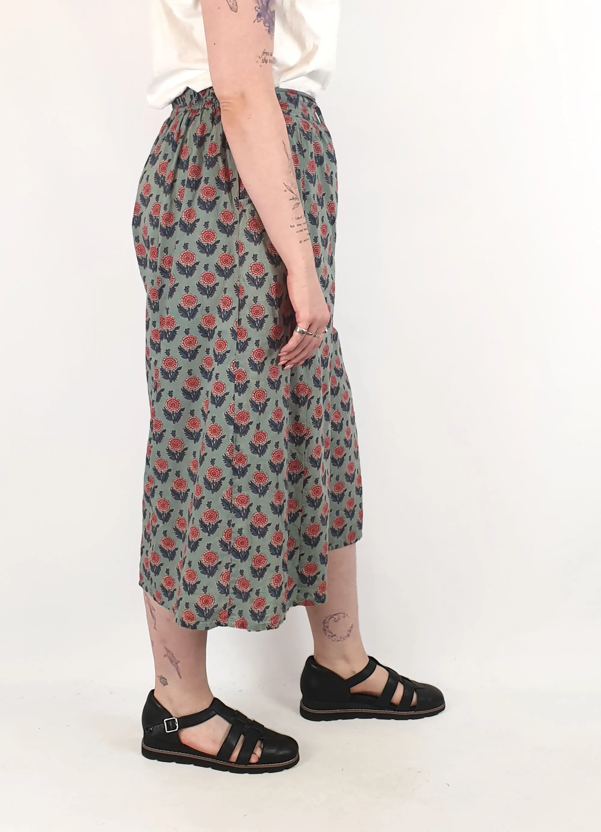 Karma East blue print cotton pants size ML