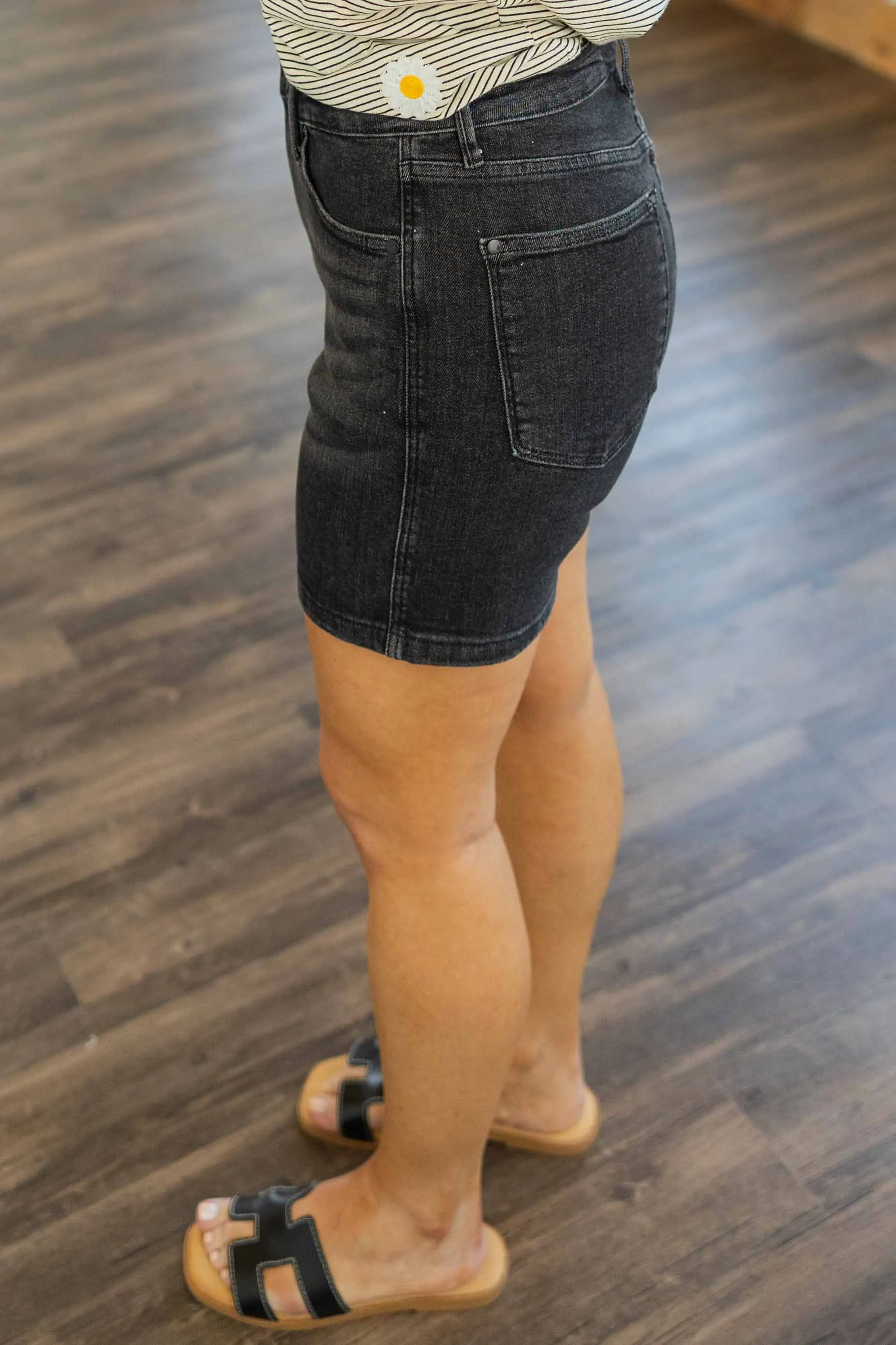 KATIE PLUS JUDY BLUE TUMMY CONTROL SHORTS