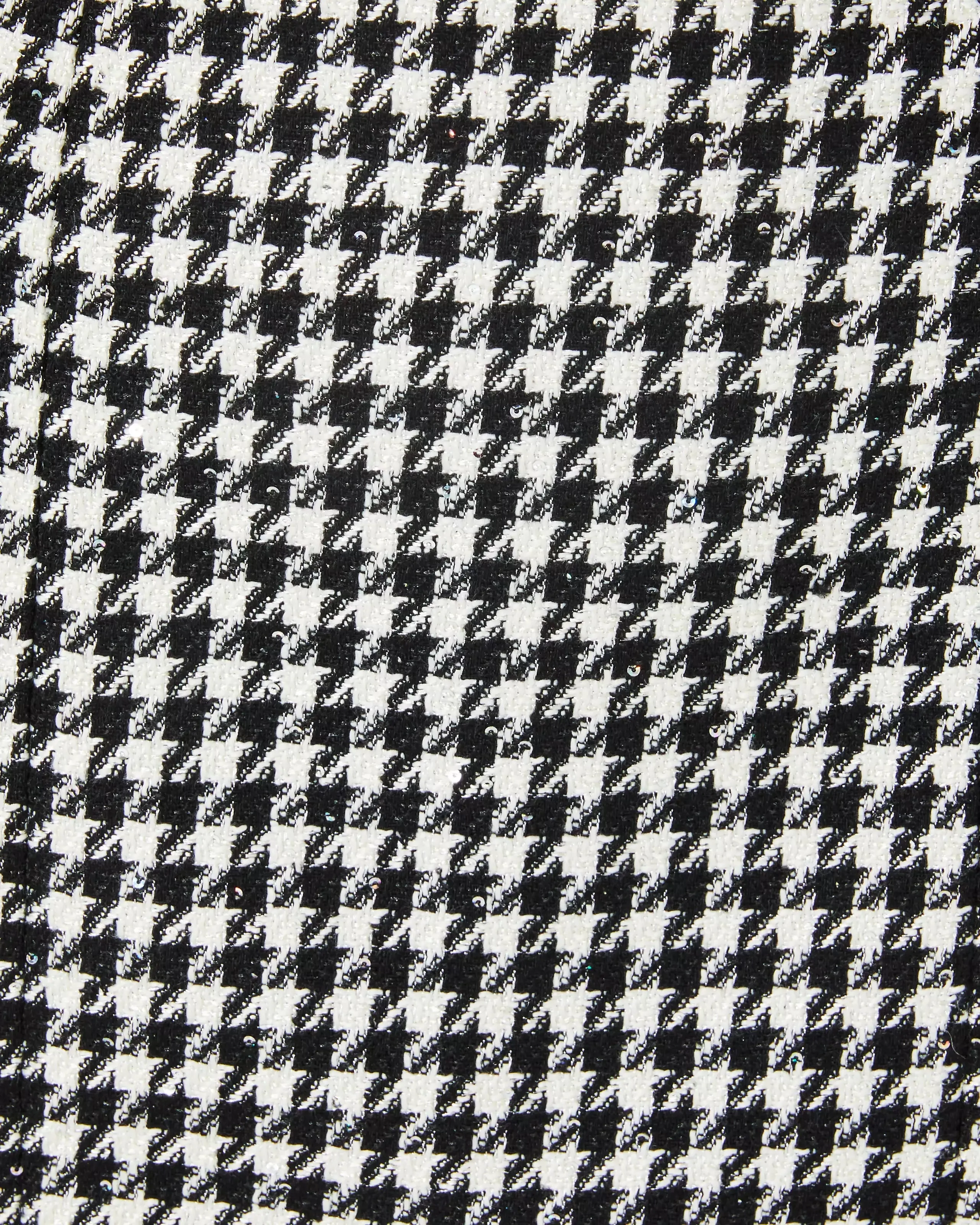 Kels Mini Skirt - Noir Houndstooth Sequin Boucle