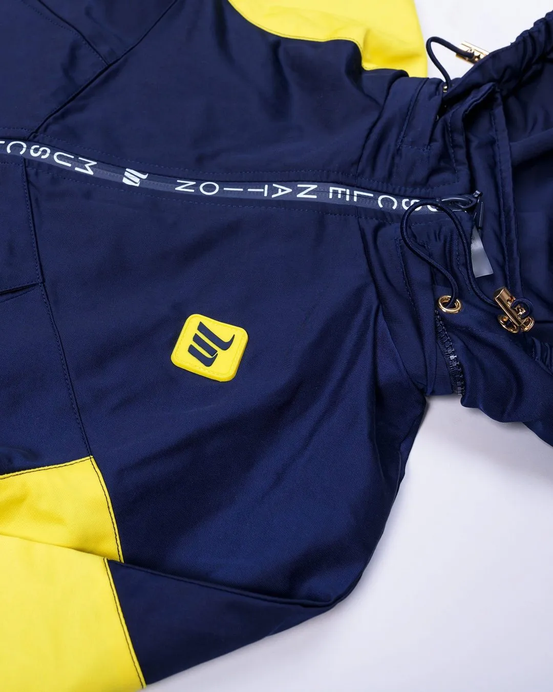 Kids MN Retro Tracksuit Jacket - Navy / Yellow