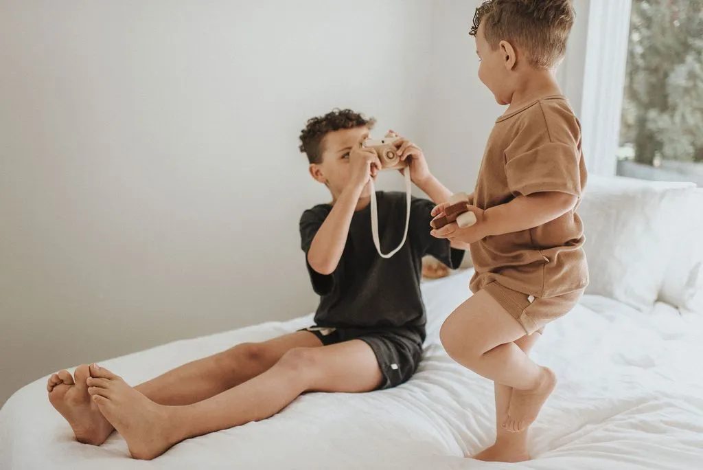 KIDS RIBBED BOXY TEE