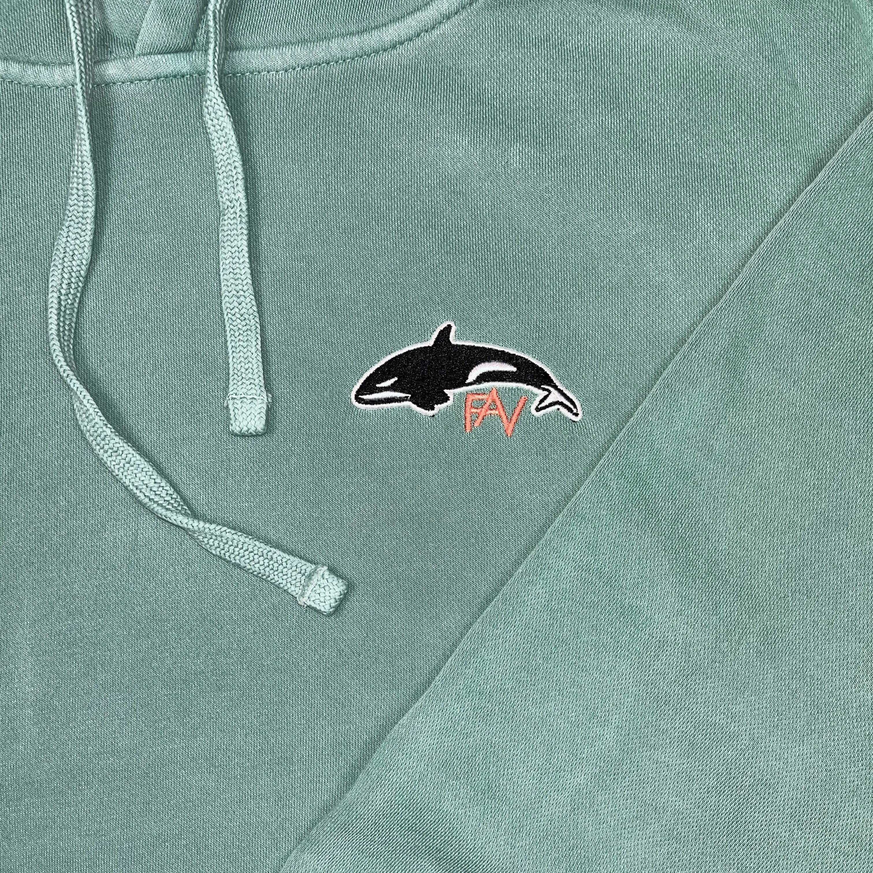 Killer Whale - Mint Pigment Dyed Mid-Weight Hoodie
