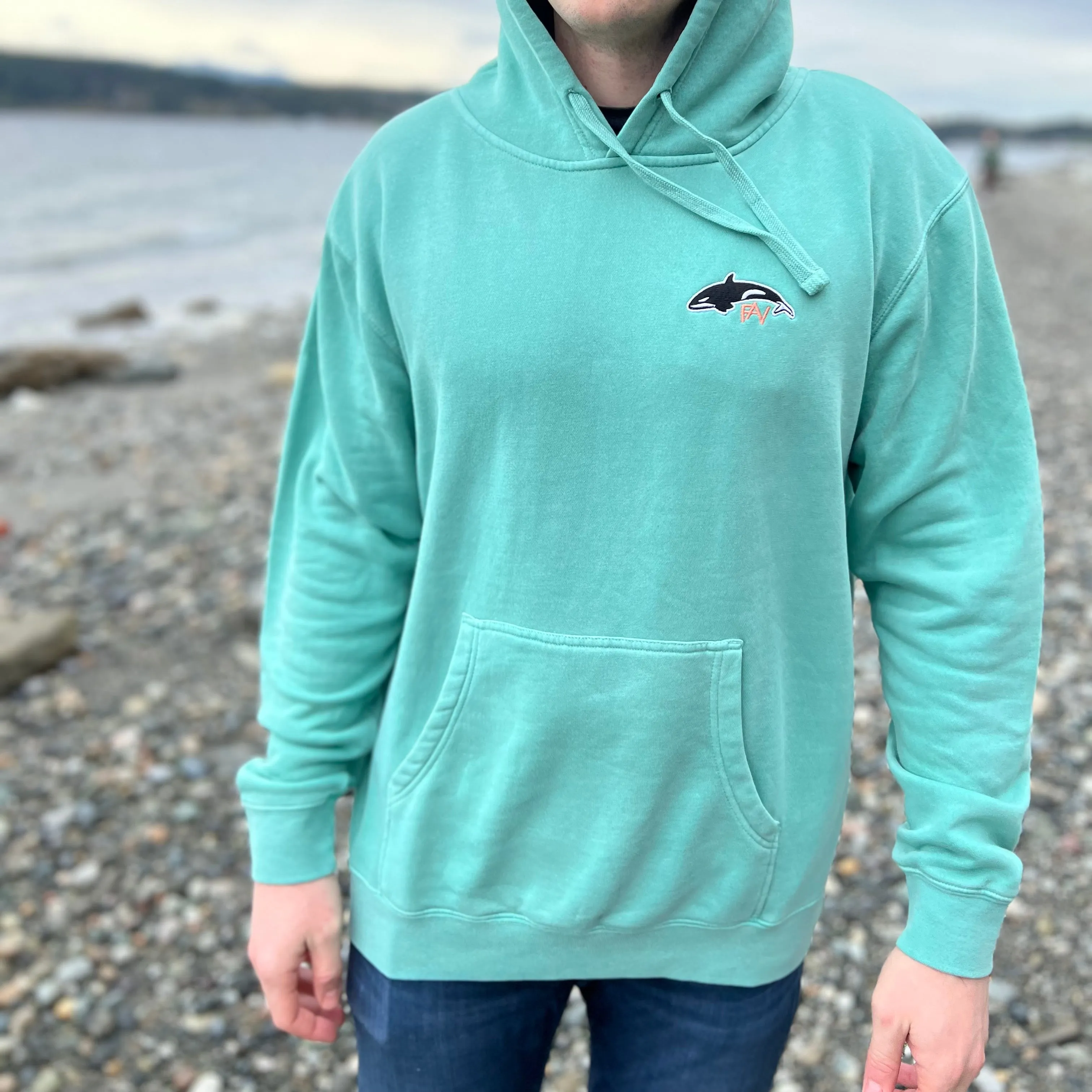 Killer Whale - Mint Pigment Dyed Mid-Weight Hoodie