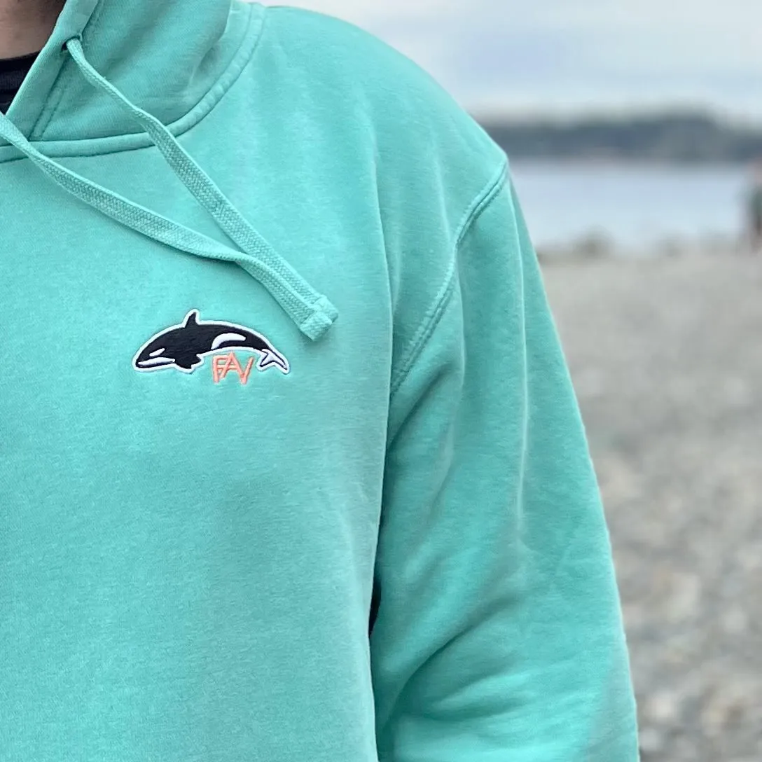 Killer Whale - Mint Pigment Dyed Mid-Weight Hoodie