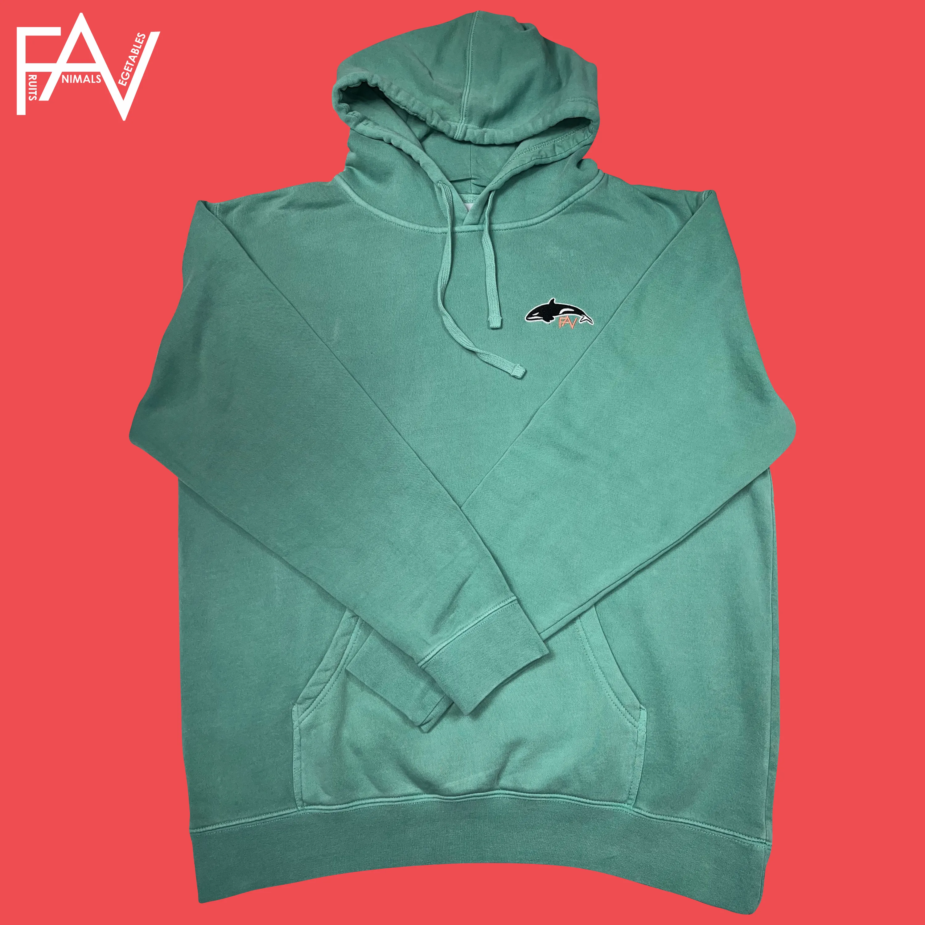 Killer Whale - Mint Pigment Dyed Mid-Weight Hoodie