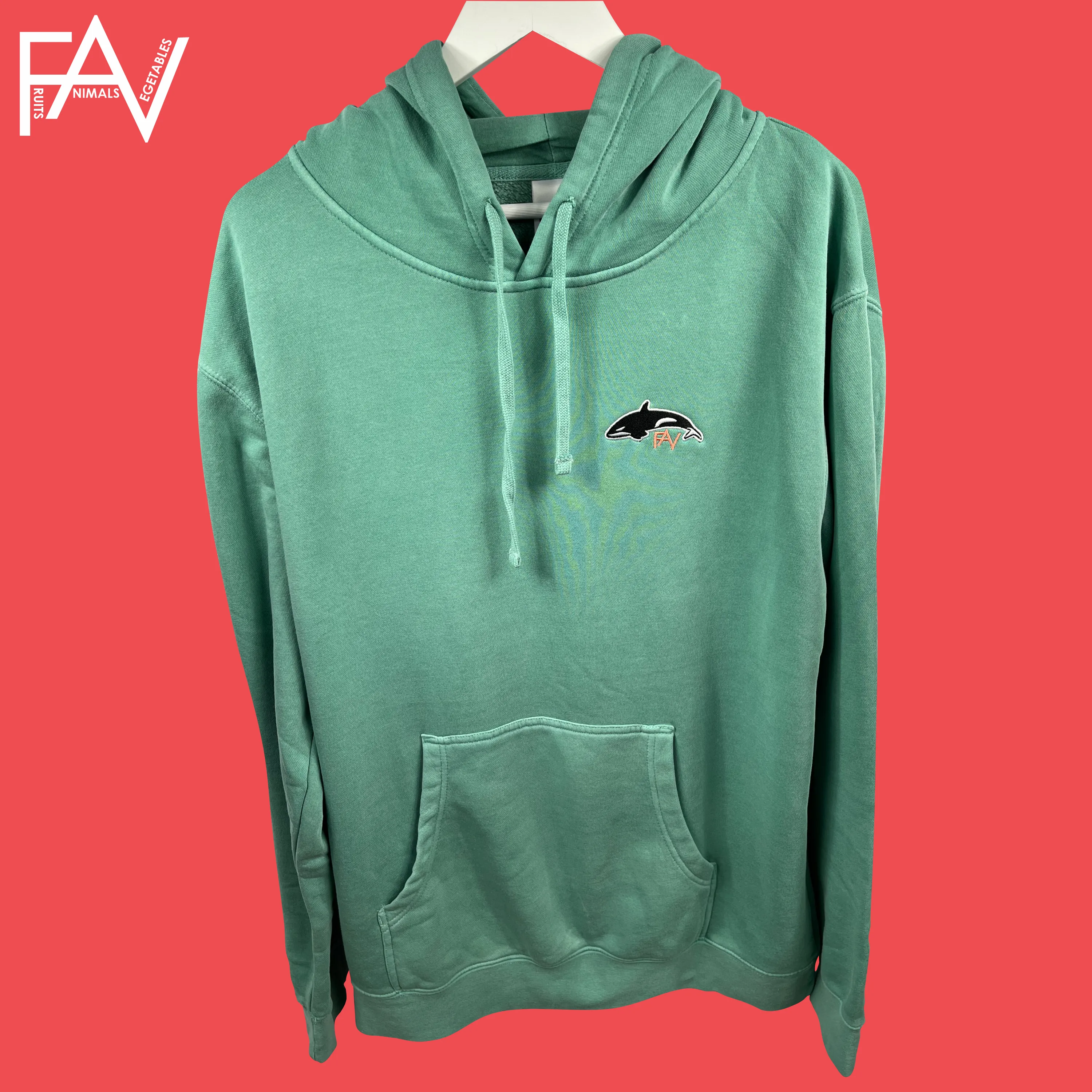 Killer Whale - Mint Pigment Dyed Mid-Weight Hoodie