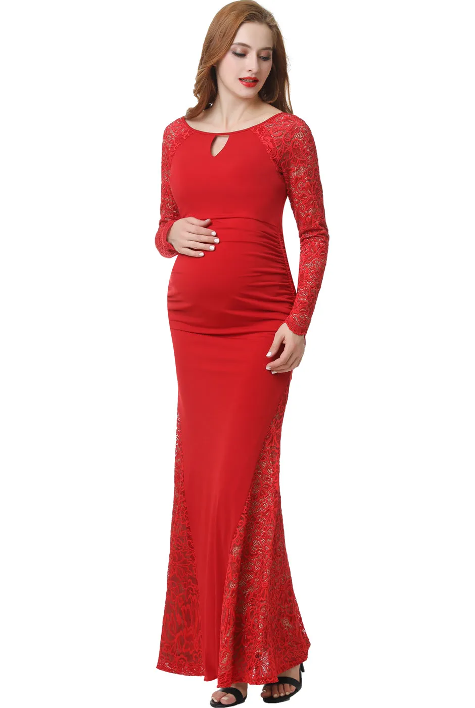 Kimi   Kai Maternity "Bella" Mermaid Maxi Dress