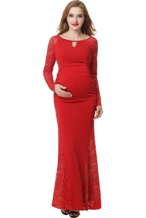 Kimi   Kai Maternity "Bella" Mermaid Maxi Dress