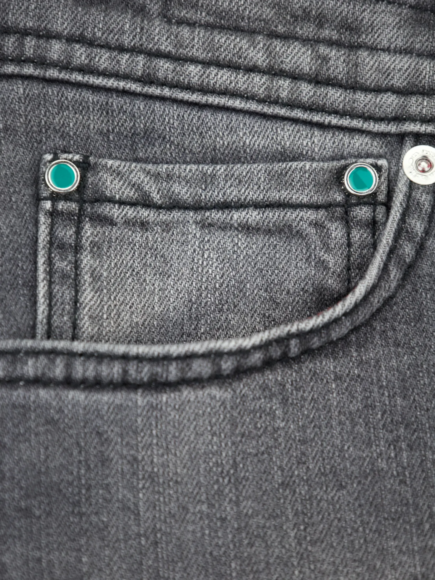 Kiton Grey Cotton Stretch 5-Pocket Jeans