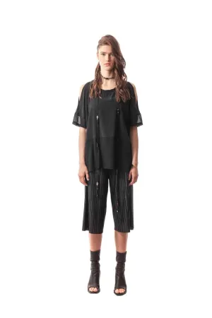 La Brezza Silk Top w/Peek-a-Boo Shoulder