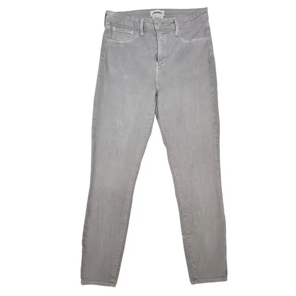 L'AGENCE Margot High-Rise Ankle Skinny Jeans Biscuit Color Size 29 Made in USA