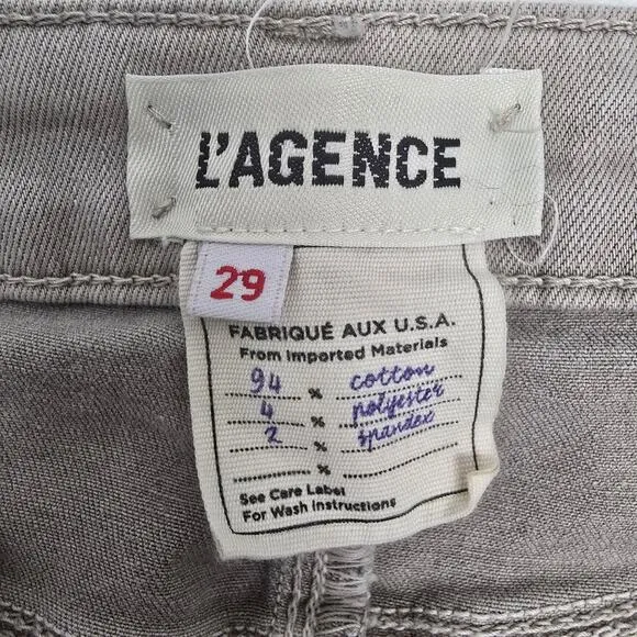 L'AGENCE Margot High-Rise Ankle Skinny Jeans Biscuit Color Size 29 Made in USA