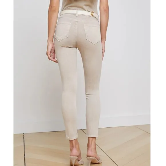 L'AGENCE Margot High-Rise Ankle Skinny Jeans Biscuit Color Size 29 Made in USA