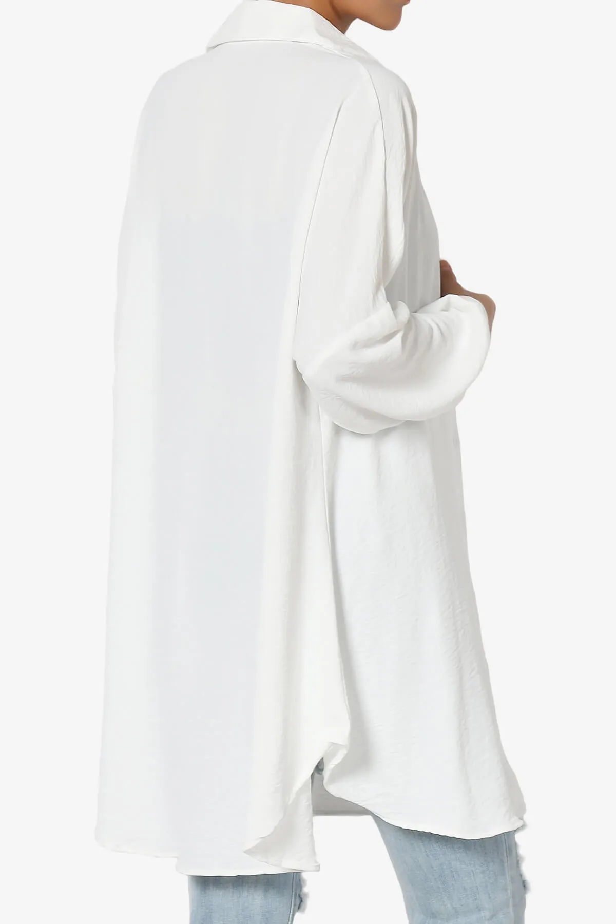 Landy Flowy Oversized Button Down Shirt