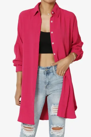Landy Flowy Oversized Button Down Shirt