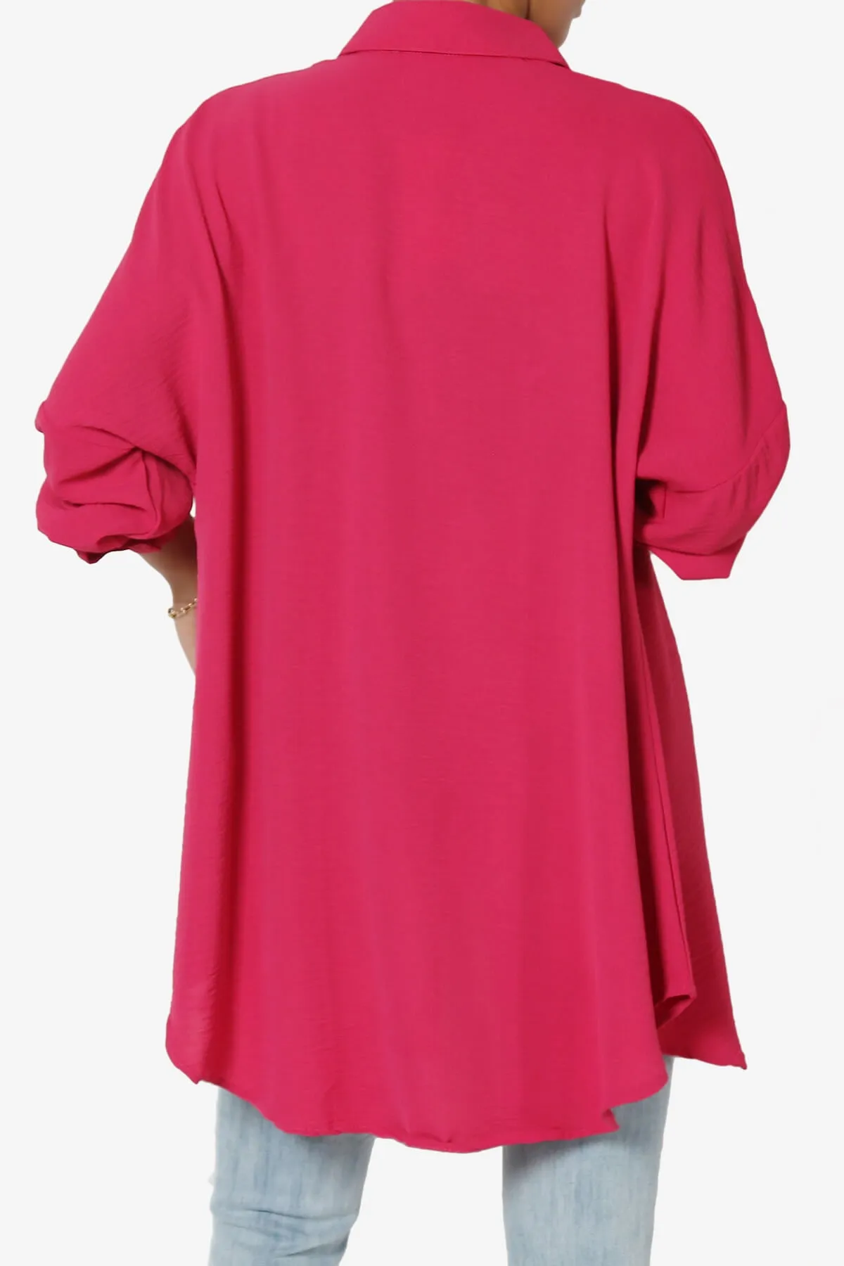 Landy Flowy Oversized Button Down Shirt