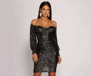 Lara Formal Stylish Sequin Mini Dress