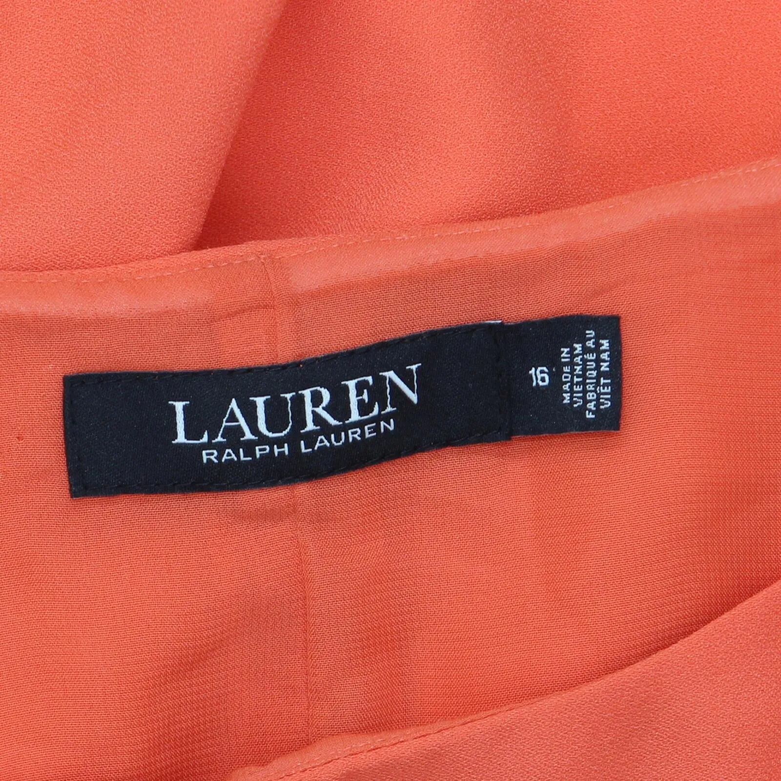 Lauren Ralph Lauren Sleeveless Lined Sheath Dress with Cape Coral Orange 4