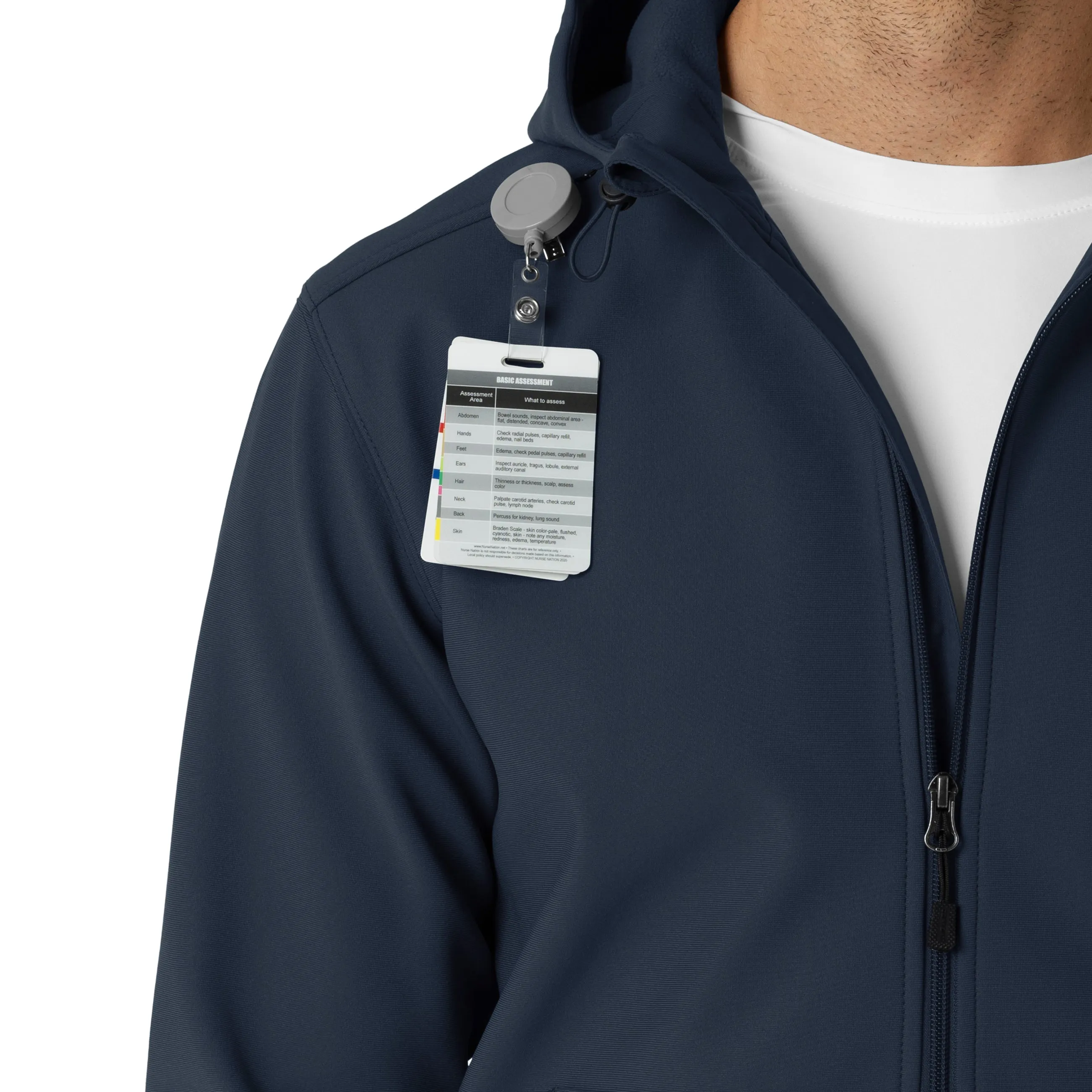 Layers C84023 Men's Bonded Fleece Hoodie Navy