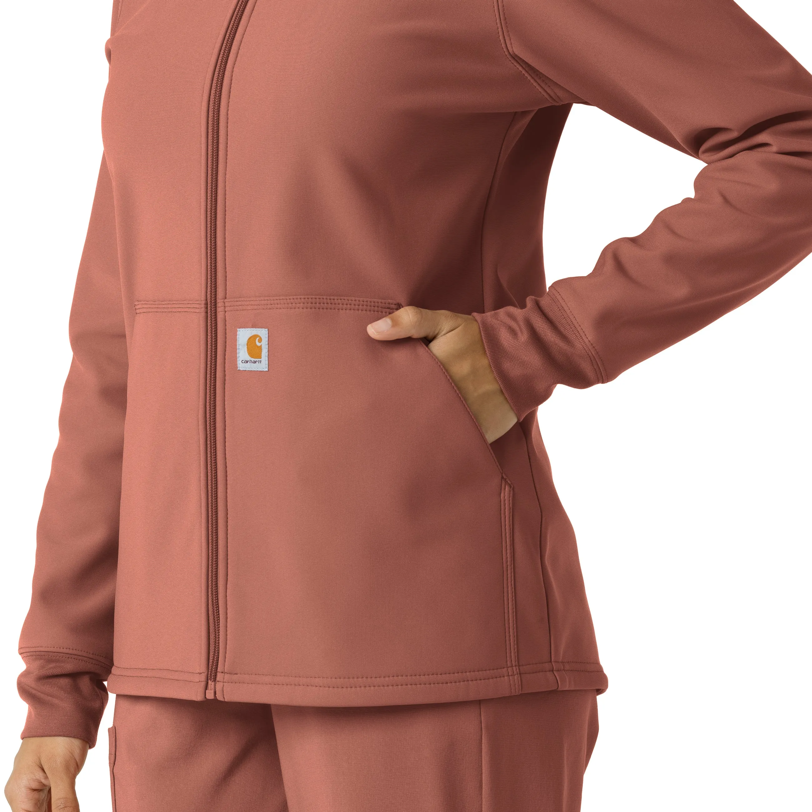 Layers C85023 Bonded Fleece Hoodie Wildrose