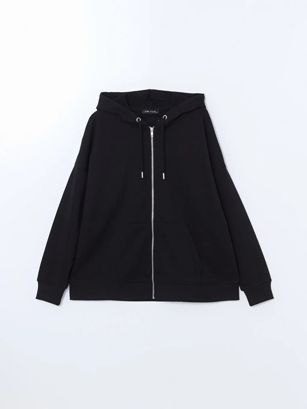 LCW Vision Brown Hooded Oversize Women Zippered Sweatshirt