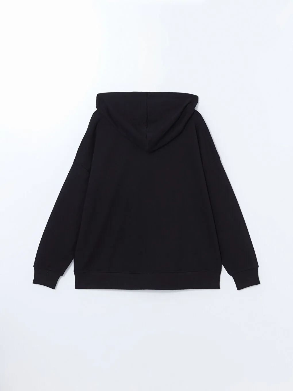 LCW Vision Brown Hooded Oversize Women Zippered Sweatshirt