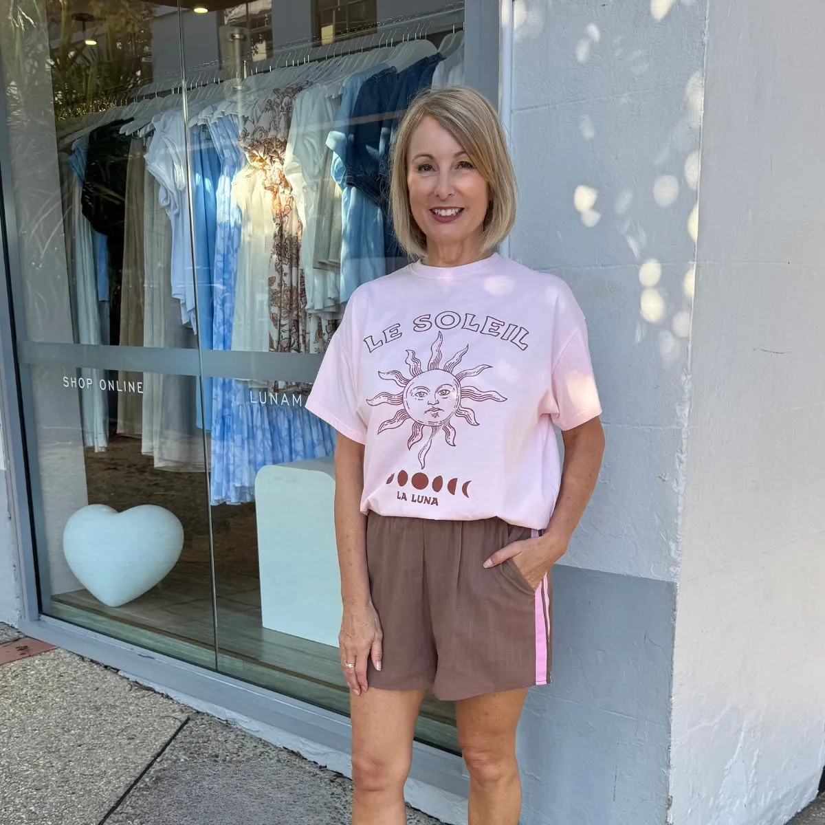 Le Soleil Short Set (Pink/Brown)