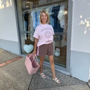 Le Soleil Short Set (Pink/Brown)