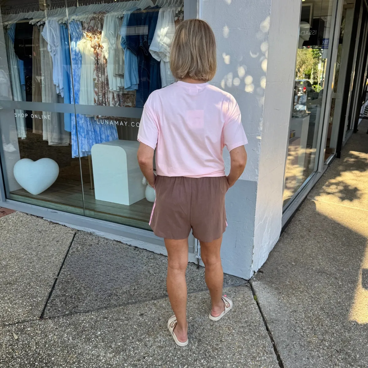 Le Soleil Short Set (Pink/Brown)