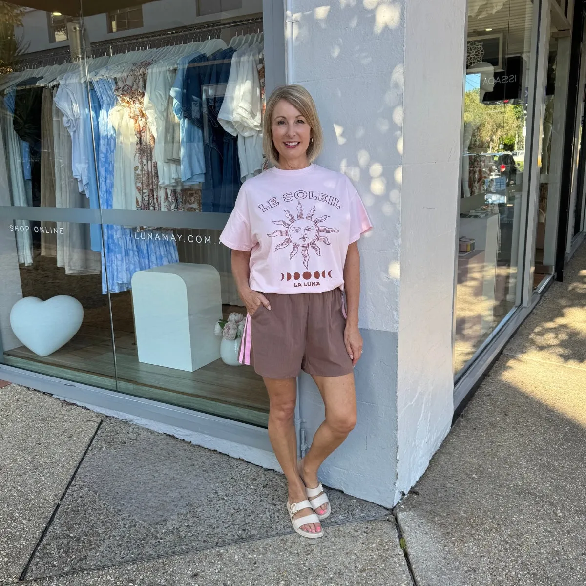Le Soleil Short Set (Pink/Brown)