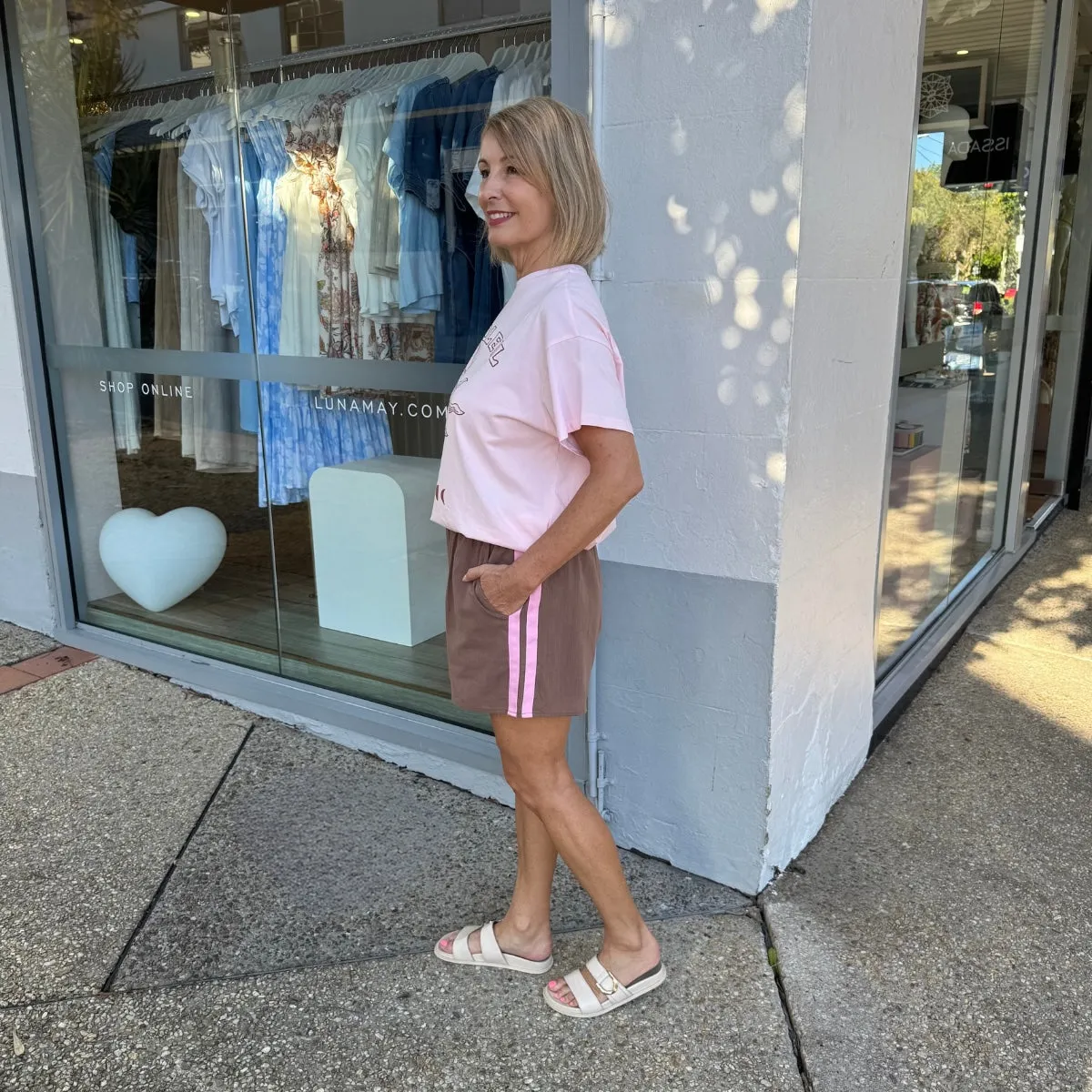 Le Soleil Short Set (Pink/Brown)