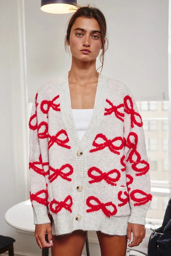 Leslie Oversized Ribbon Cardigan