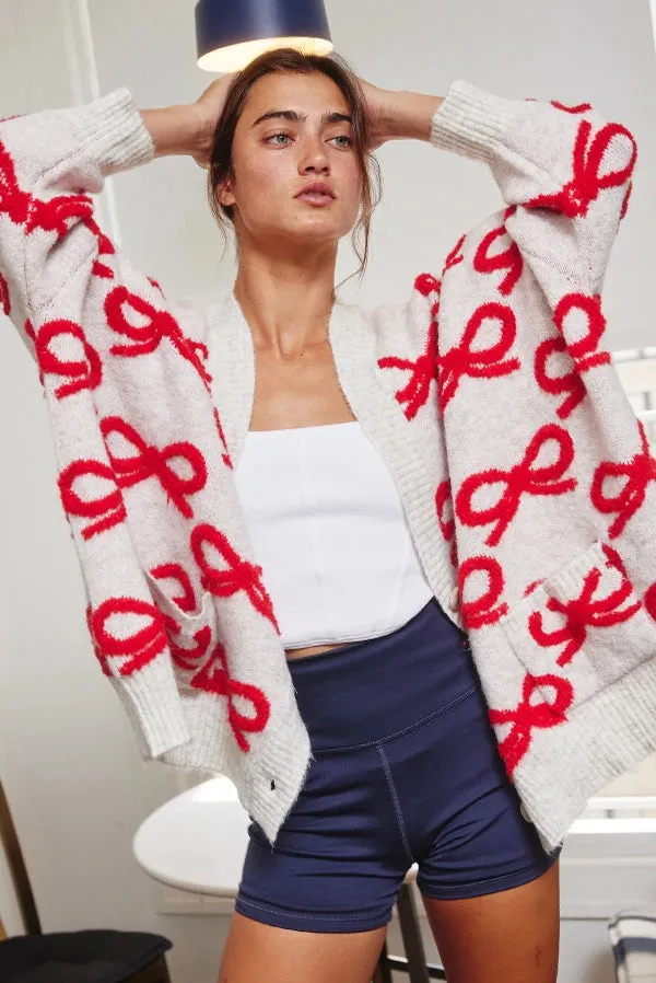 Leslie Oversized Ribbon Cardigan