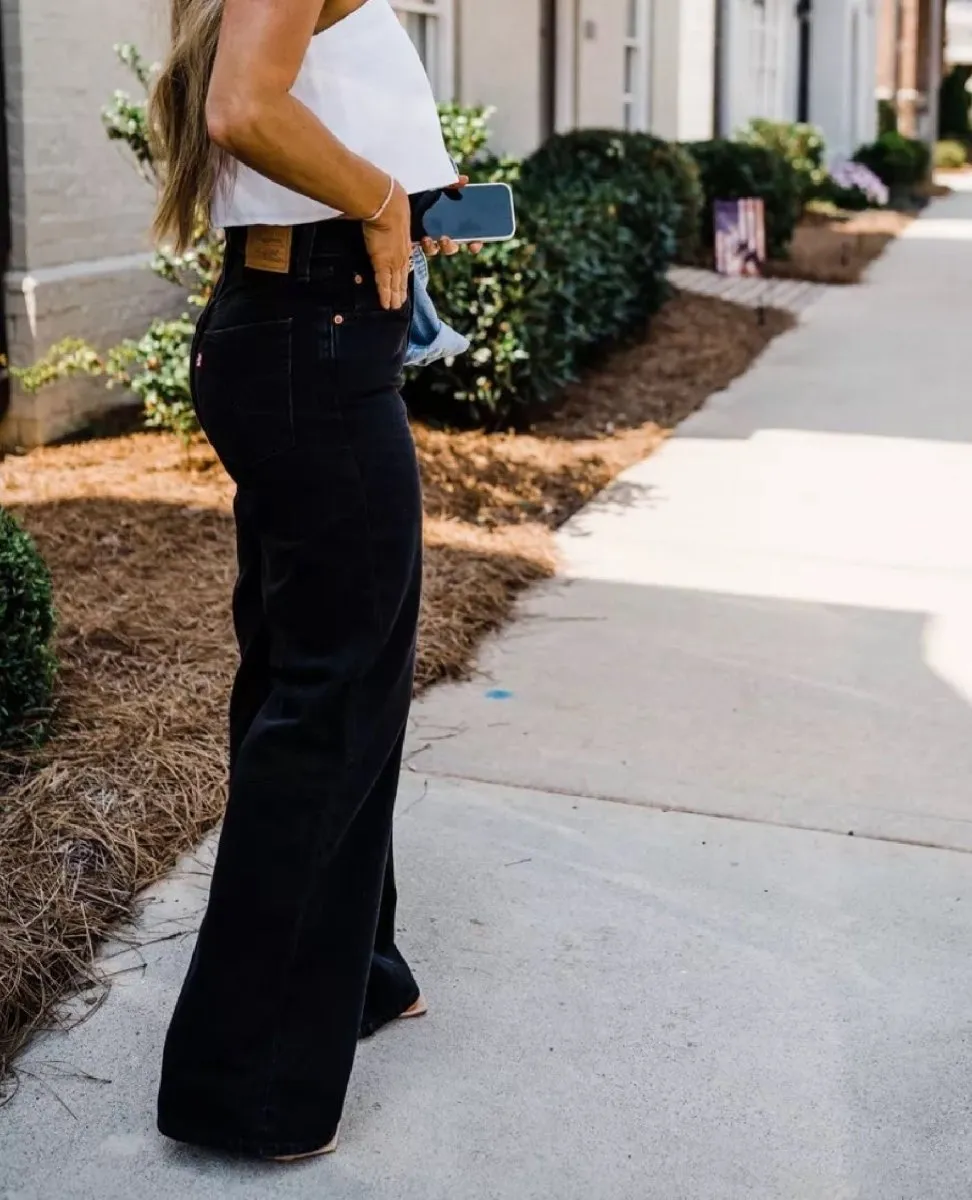 Levi's Ribcage Jean Rosie Posie Black